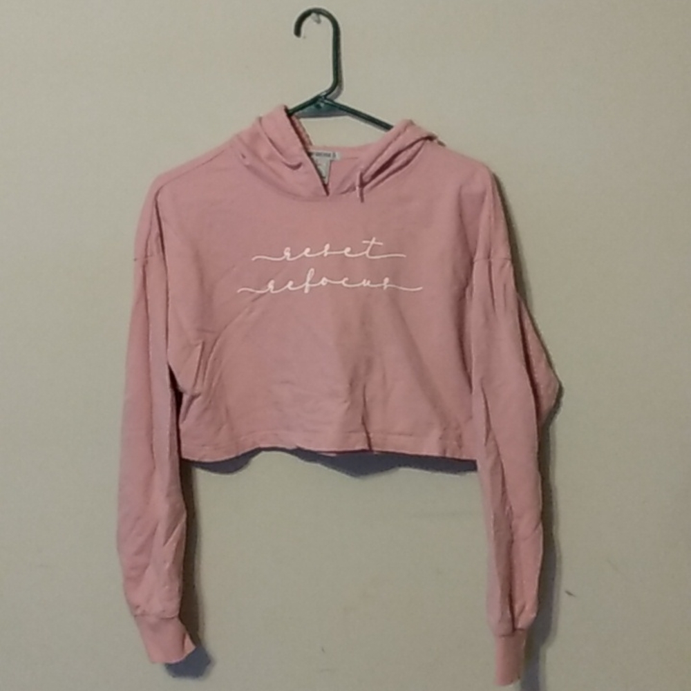 Reset Refocus Forever 21 Cropped Hoodie size M